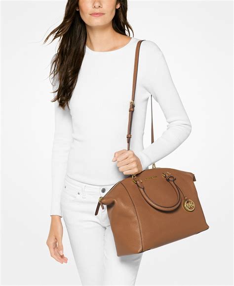 michael kors riley large satchel grey|Michael Kors Riley Bags & Handbags for Women for sale .